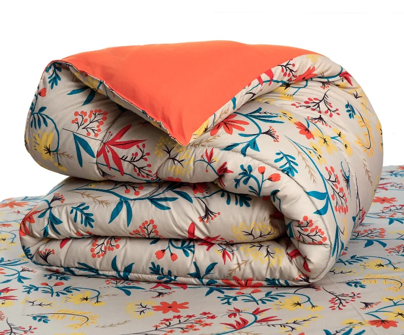 1 PC Single Comforter-14941 Orange Lilly