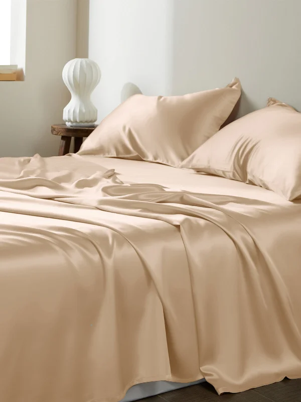 22 Momme Champagne Silk Sheet Set