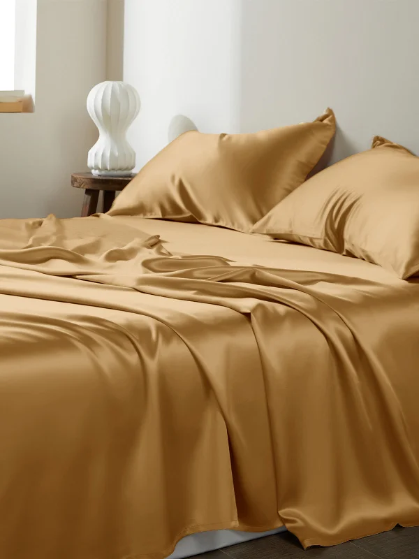 22 Momme Gold Silk Sheet Set