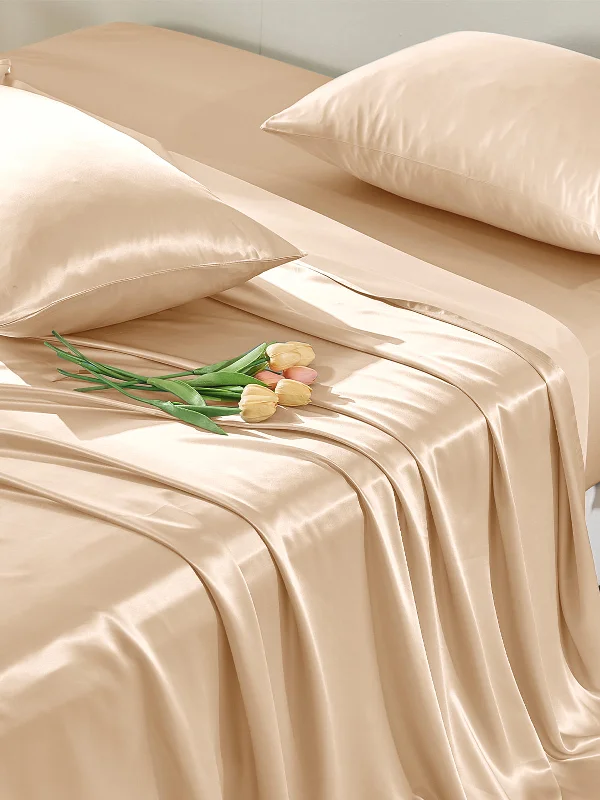 25 Momme Champagne Silk Sheet Set