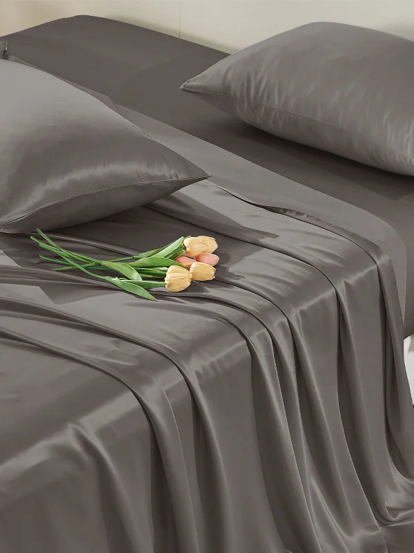 25 Momme Charcoal Silk Sheet Set