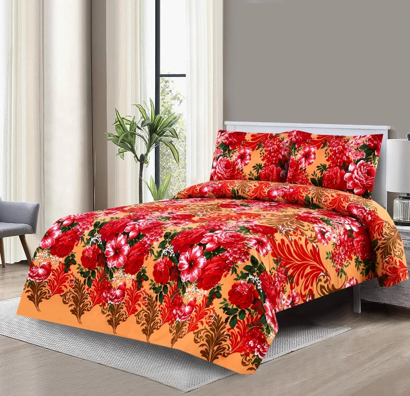 3 PCs Double Bed Sheet -DB033(3305)