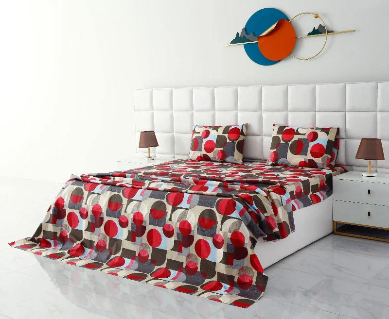 3 PCs Double Bed Sheet -DB201