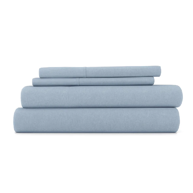 4-Piece Linen Bamboo Blend Sheet Set