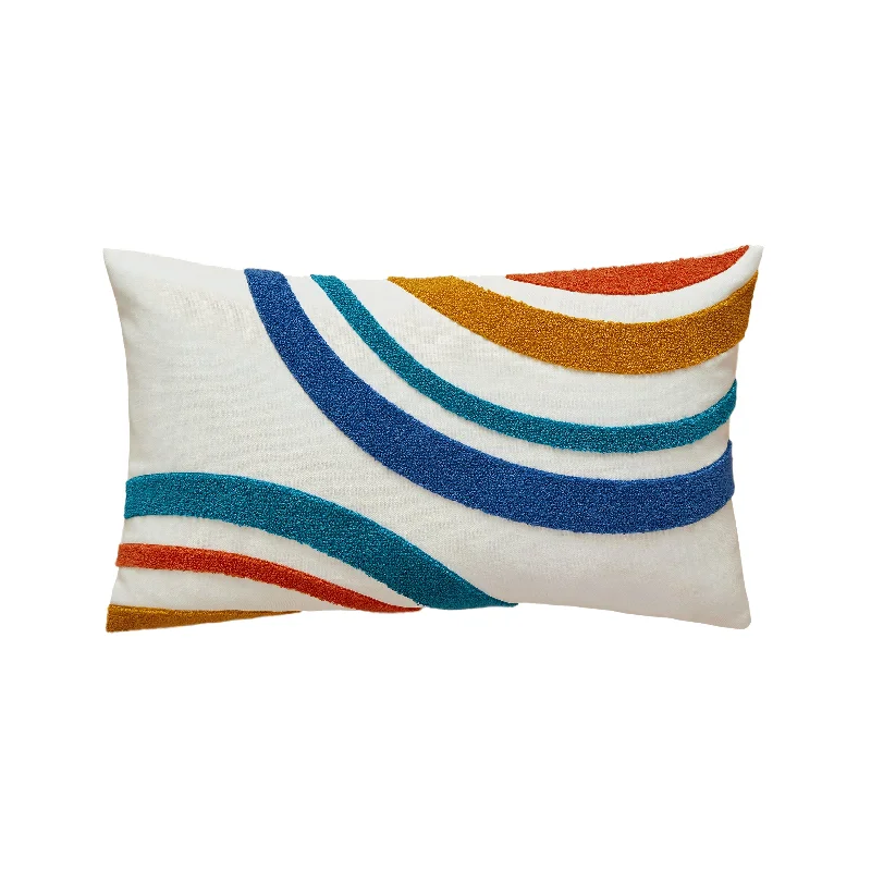 Abstract Rainbow Lumbar Pillow