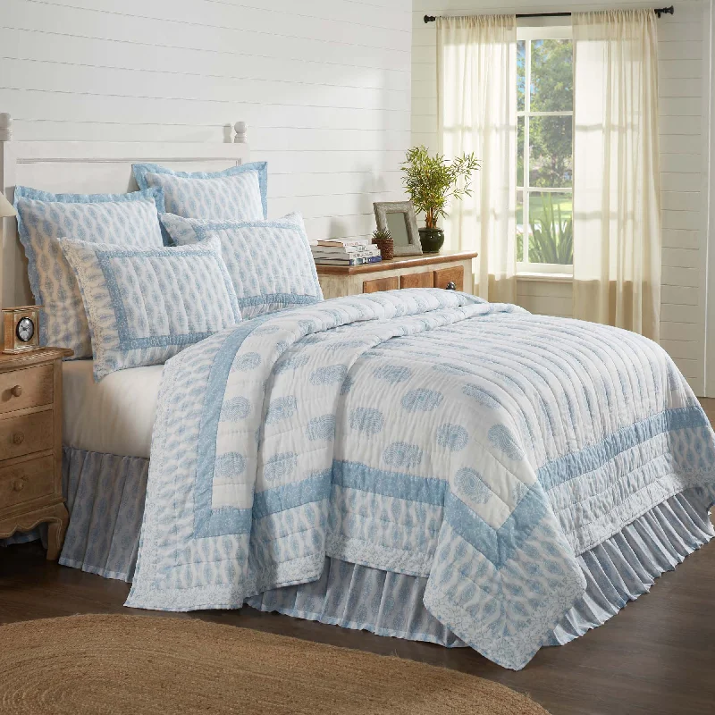 Avani Blue Twin Quilt 68Wx86L VHC Brands