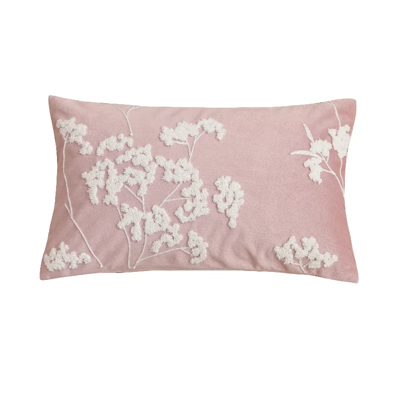 Baby's Breath Pink Lumbar Pillow