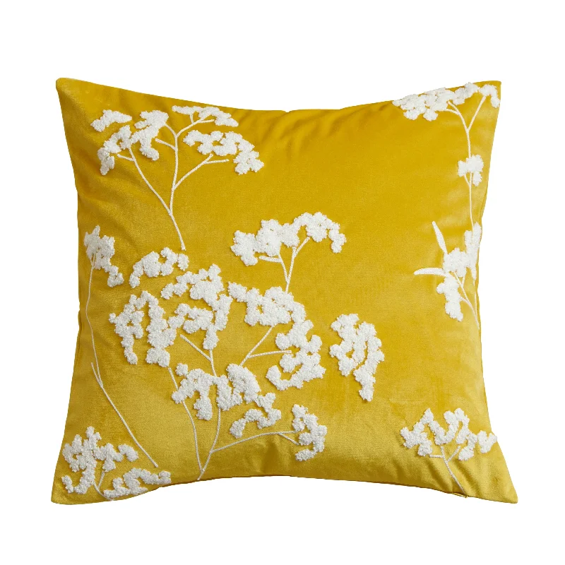 Baby's Breath Yellow Pillow