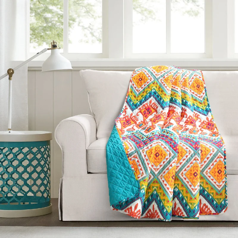 Boho Chevron Reversible Cotton Throw