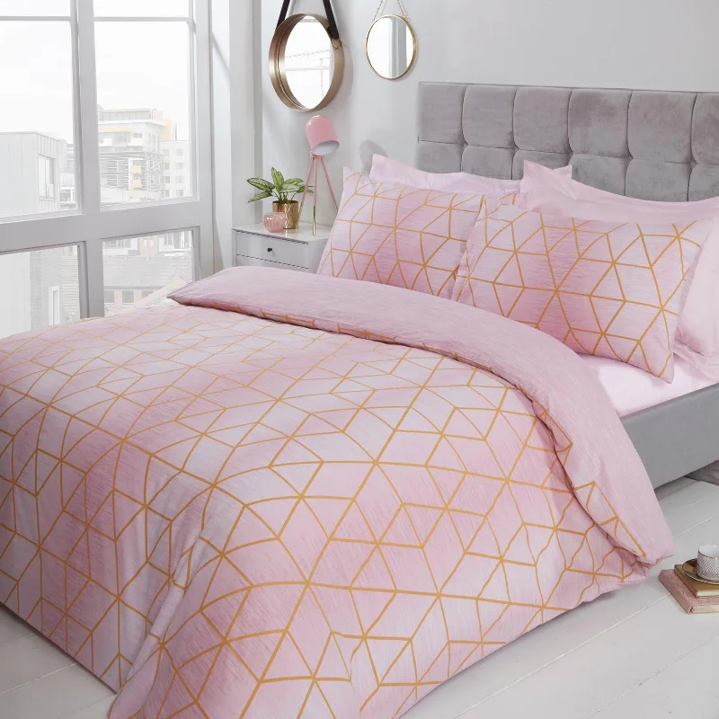 Calvin Duvet Cover Set Blush