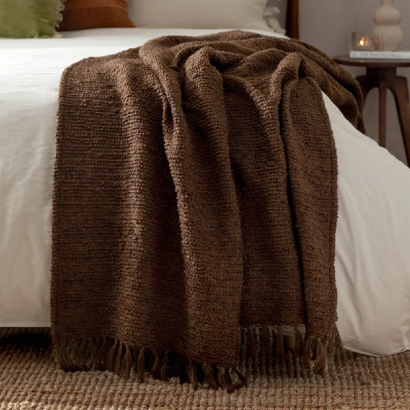 Candar Textured Boucle Throw Cocoa