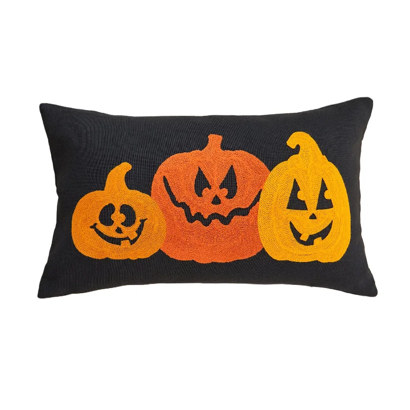 Carved Pumpkin Lumbar Pillow