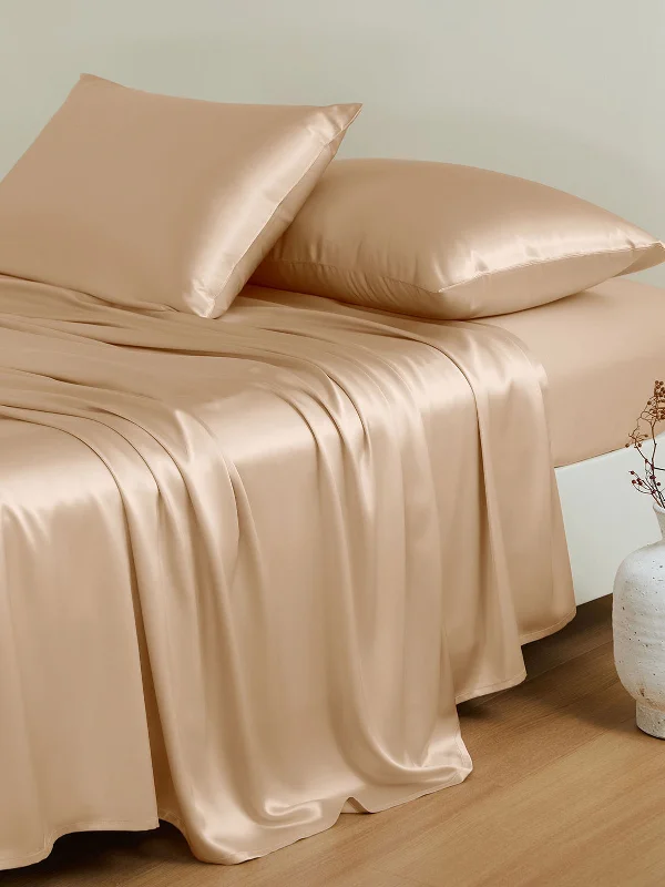 19 Momme Champagne Silk Sheet Set