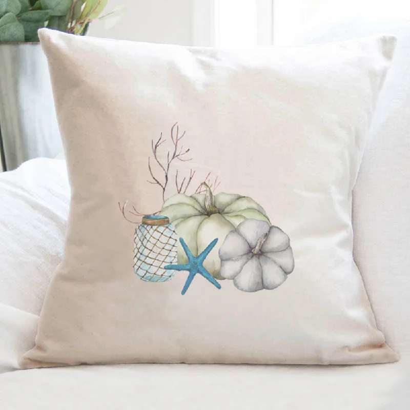 Coastal Pumpkins - Square Canvas Pillow