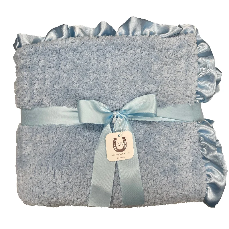 Blue Chenille Throw