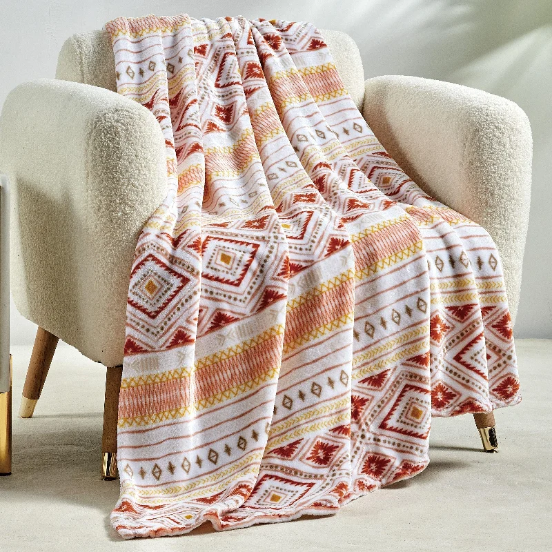 Elegant Comfort Ultra Soft Lightweight Printed Throw Blanket - 50 x 60 inches