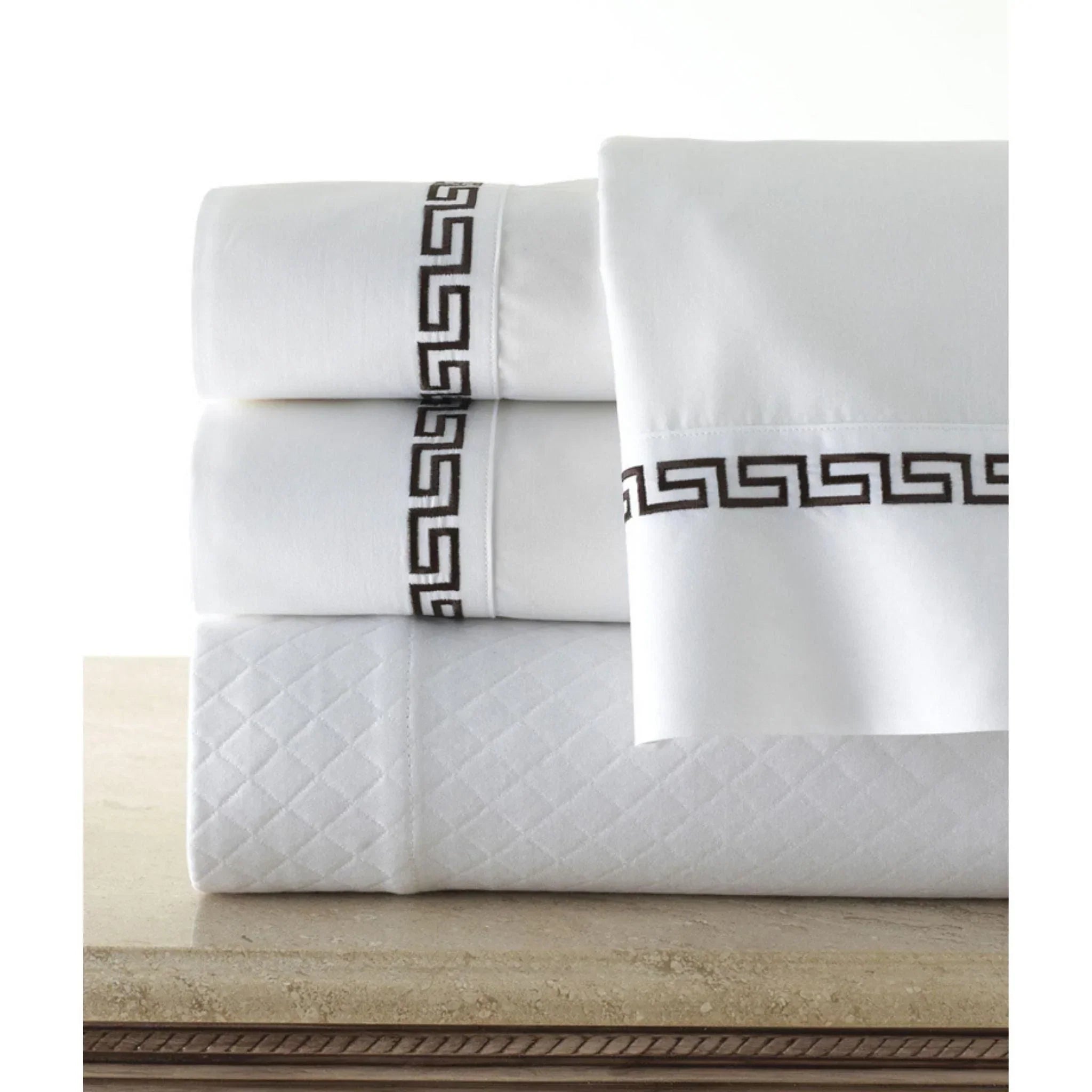 Greek Key Embroidered Design Duvet