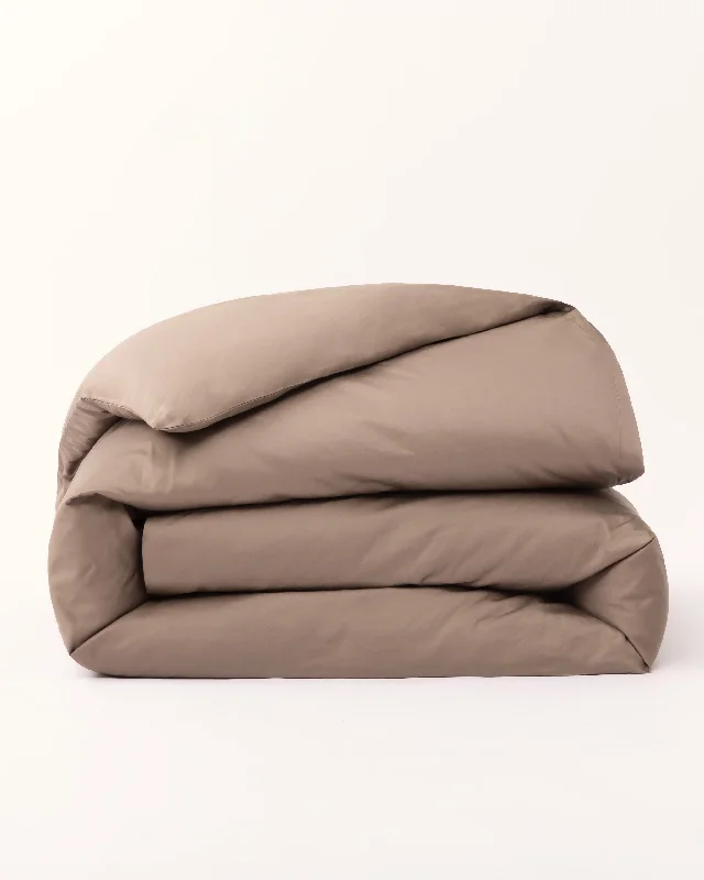 Classic Cotton Duvet Cover - Taupe Brown