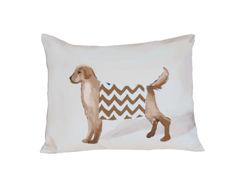 Dana Gibson White Dog Pillow