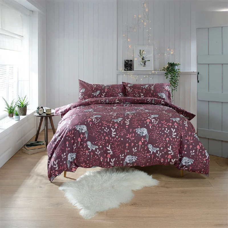 Deyongs Woodland Toadstool 200 Thread Count Cotton Rich Reversible Duvet Cover Set