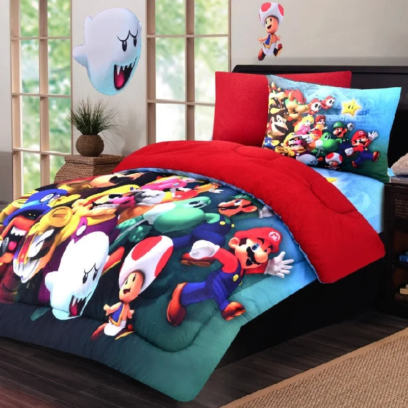 Digital Printed Junior Single Bed Sheet(4069)-SB065 Mario