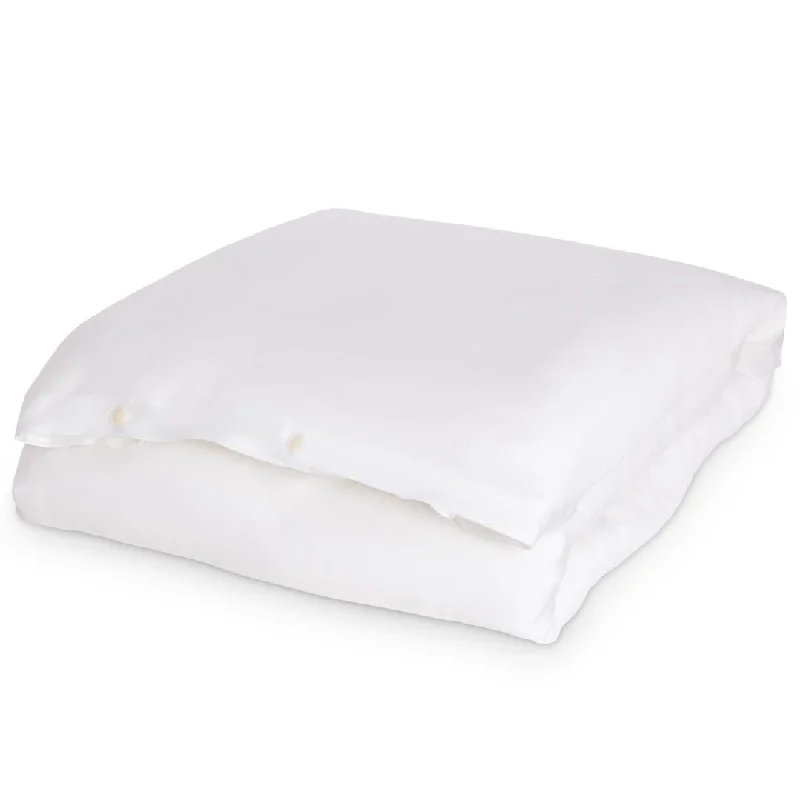 Duvet Cover in White (Eucalyptus Silk)