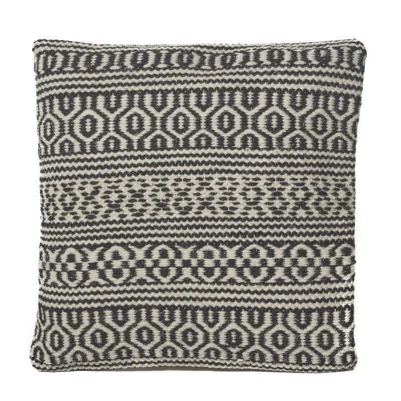 Fargo Black and White Wool Pillow