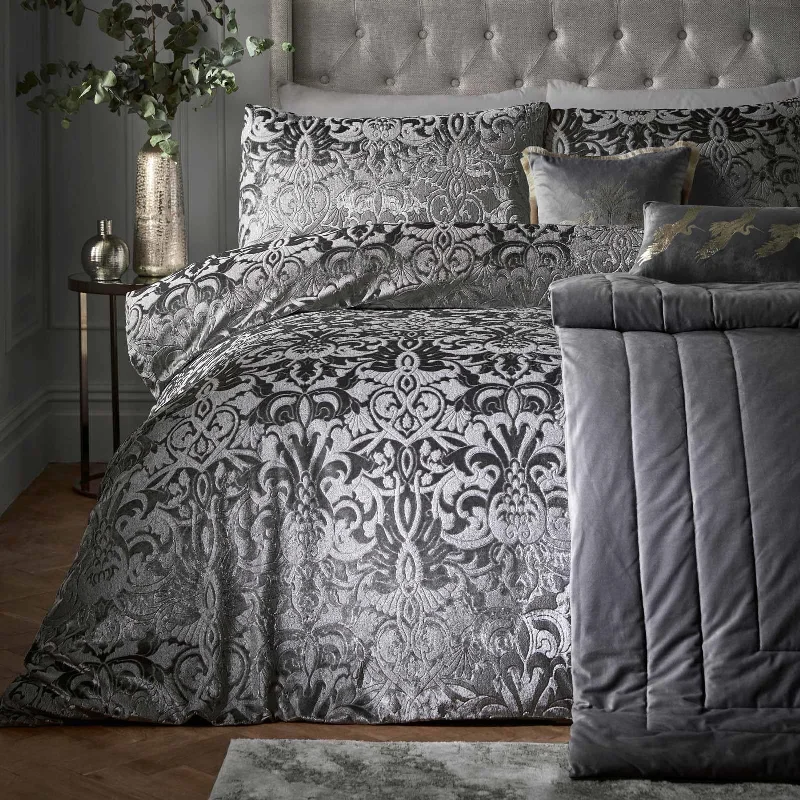 Firenza Velvet Duvet Cover Set Slate