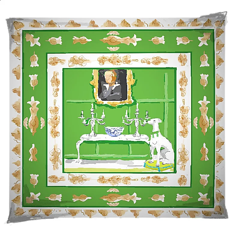 Dana Gibson Green Dog 24" Pillow