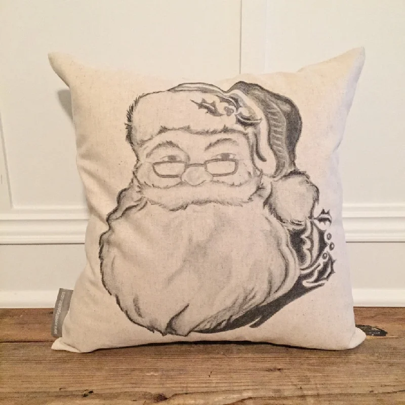 Hand Drawn Santa Pillow Cover