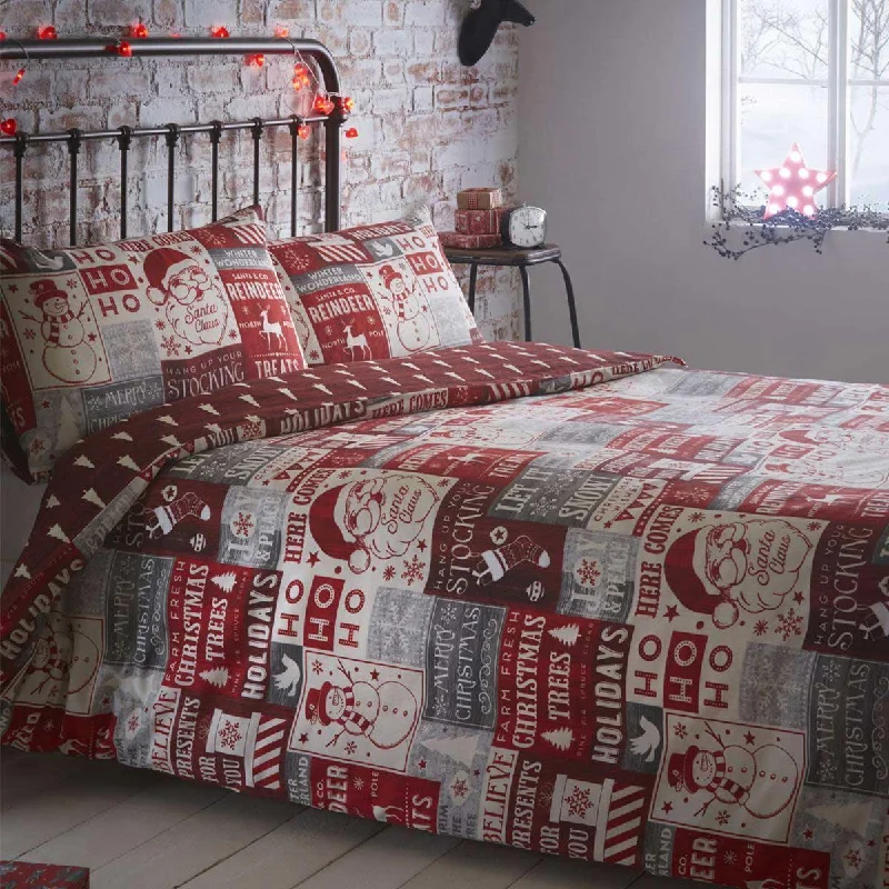 Ho Ho Ho Christmas Duvet Cover Set Single