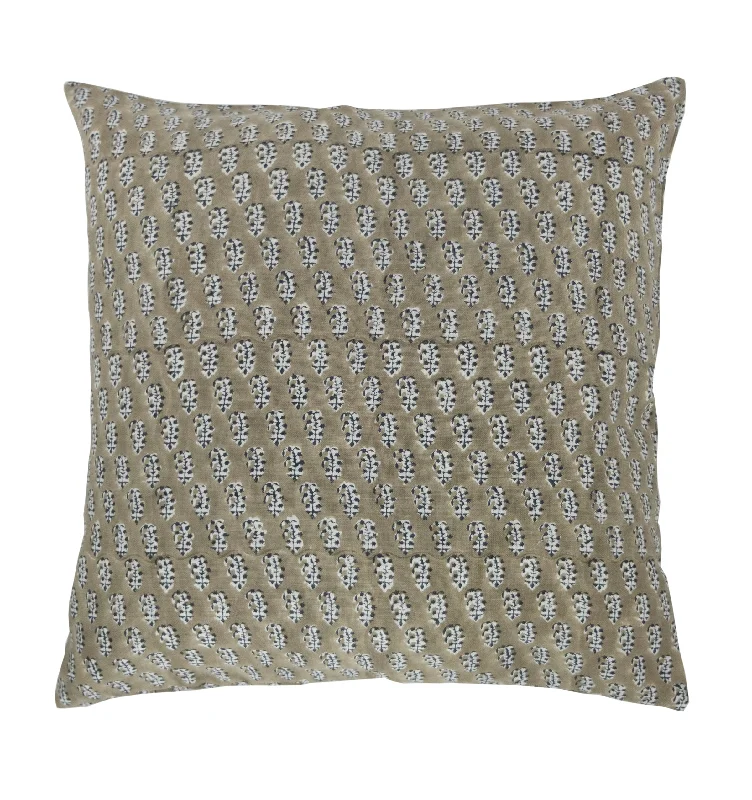 Jordyn Midnight Tan Linen Pillow