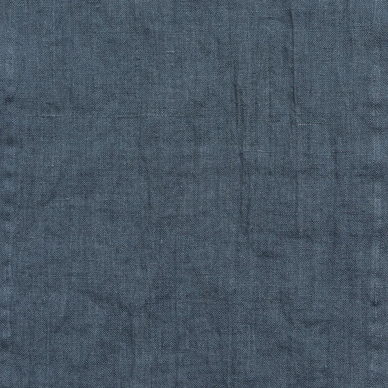 Linen fitted sheet faded blue