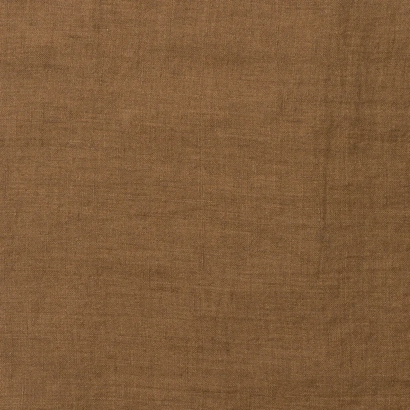 Linen fitted sheet cinnamon