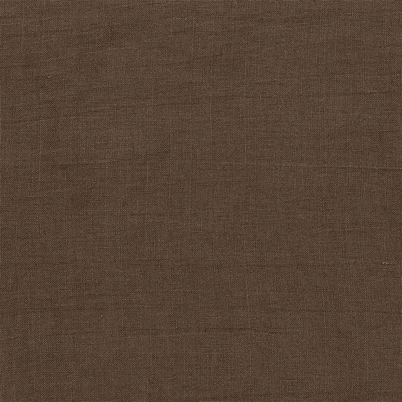 Linen fitted sheet cocoa