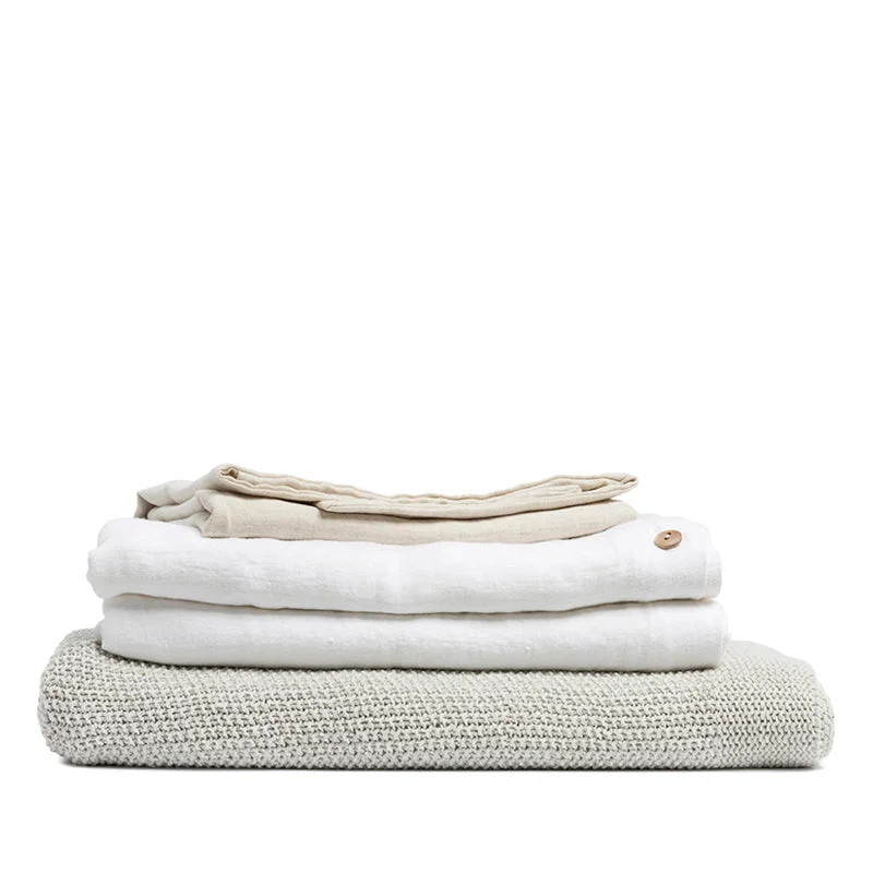 Linen flat sheet pure white