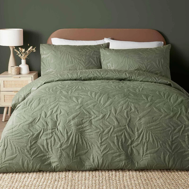 Luana Duvet Cover Set Dark Green