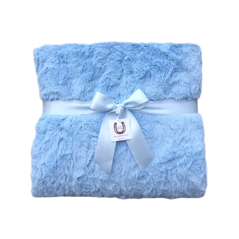 Luxe Blue Bunny Throw