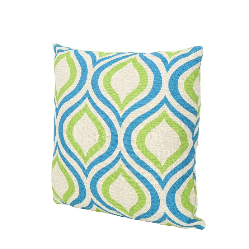 Mabel Outdoor Ikat Water Resistant 18" Square Pillow