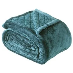 Mansfield Teal Sherpa Blanket