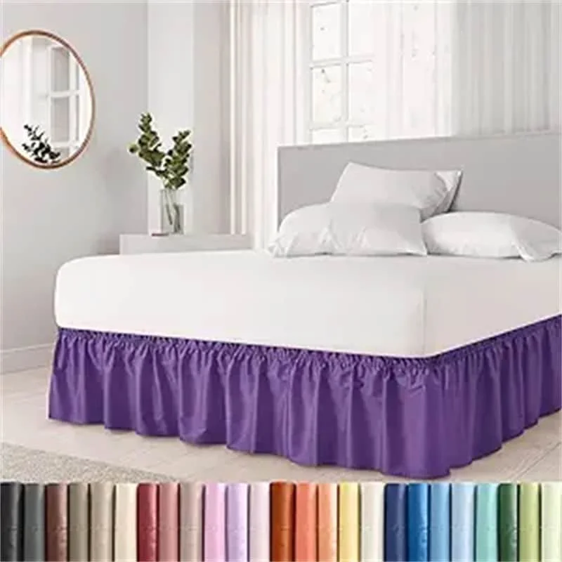 Micro fiber pleated bed skirt