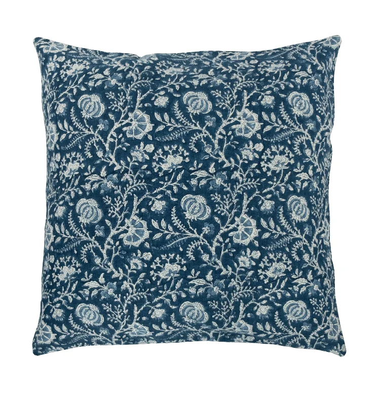 Milo Navy Linen Pillow