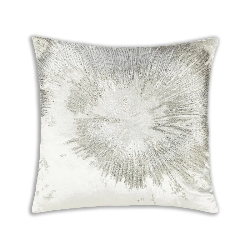 Mira Starburst Grey Velvet Pillow