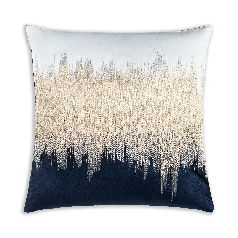 Mira Ivory Navy Velvet Pillow