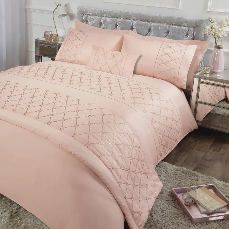 Monaco Duvet Cover Blush