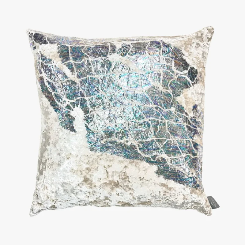 Net Opal Ivoire Crushed Velvet Pillows