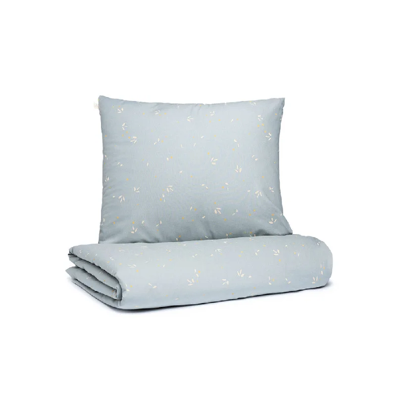 nobodinoz Himalaya Duvet Cover Single Willow Soft Blue