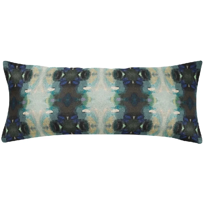 Orchid Blossom Navy 14x36 Pillow