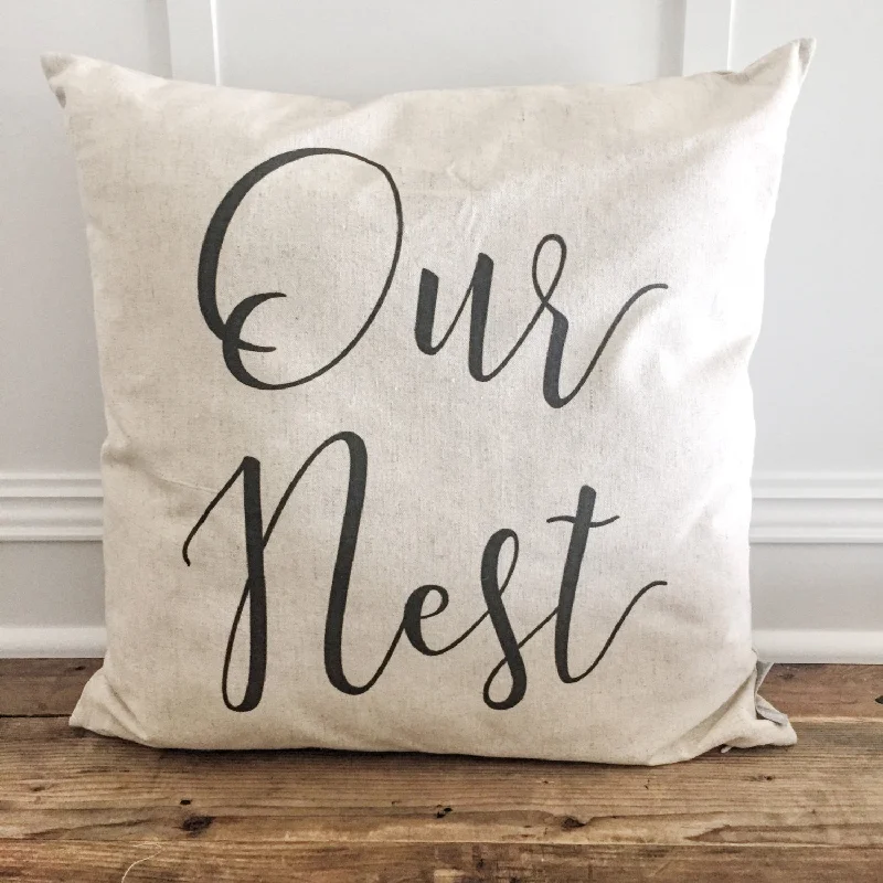 Our Nest Pillow Cover (SCRIPT)