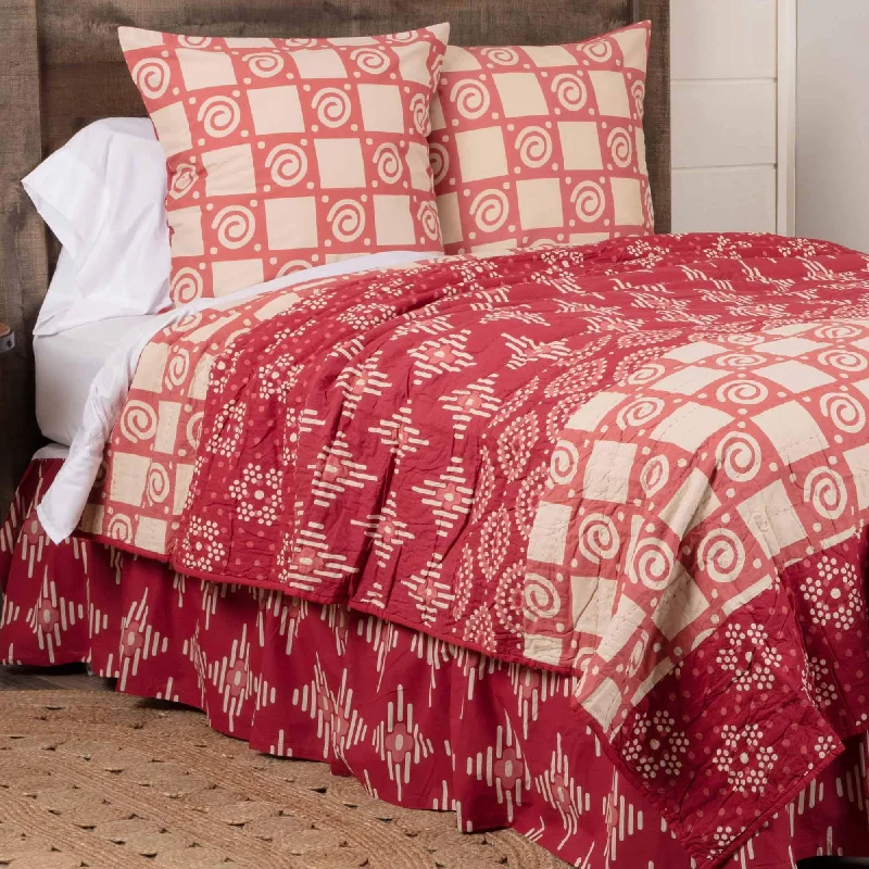 Paloma Crimson King Quilt 105Wx95L VHC Brands